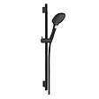 HANSGROHE - Unica Set barre de douche S Puro 65 cm avec flexible + Douchette à main 3 jets Raindance 120 Select E , noir mat (28632670-SET) - vignette