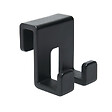 SWISS AQUA TECHNOLOGIES - Swiss Aqua Technologies Double crochet suspendu en acrylique pour écran de douche SAT Walk-In, noir mat (SATWIHACEKPLASTC) - vignette