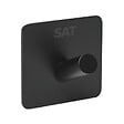 SWISS AQUA TECHNOLOGIES - Patère murale adhésive en acier inoxydable, noir mat (HACEKNALEP1HMC) - vignette