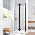 SWISS AQUA TECHNOLOGIES - Swiss Aqua Technologies SK Porte de douche 80x196cm pliante anticalcaire avec profilé noir mat (SATSK80NIKAC) - vignette