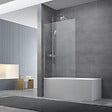 SWISS AQUA TECHNOLOGIES - Pare-baignoire fixe en verre, 150x80cm, Chrome (SIKOVZPEV150) - vignette