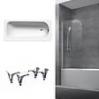 KALDEWEI - 180x80 cm Ensemble baignoire Saniform universelle + Pare baignoire pivotant chrome + pieds ( KW3751-SETP1) - vignette