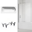 KALDEWEI - Kaldewei 180x80 cm Ensemble baignoire Saniform universelle + Pare baignoire pliable, 2 volets chrome + pieds (KW3751-SETP2) - vignette