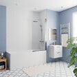 KALDEWEI - Kaldewei 170x70 cm Ensemble baignoire Eurowa universelle + Pare baignoire pivotant chrome + pieds (KW312-SETP1) - vignette