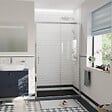 CERAMIA - Ceramia PURA Porte de douche 120x195cm coulissante anticalcaire avec profilés Chrome brillant (CERAHP120C) - vignette