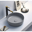 SWISS AQUA TECHNOLOGIES - Swiss Aqua Technologies Set vasque à poser 39x39x12cm sans trop-plein, bonde à écoulement libre Infinitio gris mat SetSATINF-gris - vignette