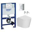 GROHE - Pack WC bâti-support Rapid SL + WC suspendu sans bride + abattant SoftClose + plaque chrome (RAPSL082-CETOR1DE) - vignette