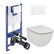 VILLEROY & BOCH - Pack WC Bâti-support + WC sans bride TESI AquaBlade + Abattant slim softclose + Plaque blanche ViConnectTesi2SET - vignette
