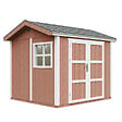 TIMBELA - Abri de Jardin Qualité Premium 5,9 m² - H252x250x294 cm - Construction de Panneaux LP Smartside - Timbela M913A-REDWOOD RED - vignette