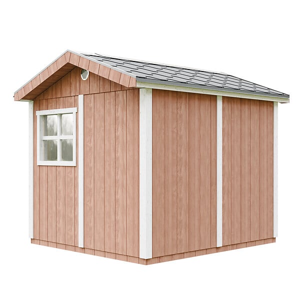 TIMBELA - Abri de Jardin Qualité Premium 5,9 m² - H252x250x294 cm - Construction de Panneaux LP Smartside - Timbela M913A-REDWOOD RED - large