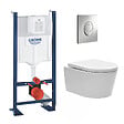 SWISS AQUA TECHNOLOGIES - Pack WC Rapid SL autoportant + WC sans bride SAT, fixations cachées + Plaque chrome + Set d'isolation phonique - vignette