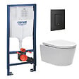 GROHE - Pack WC Rapid SL + Cuvette sans bride Swiss Aqua Technologies + Plaque de commande noir mat (RapidSL-SATrimless-KF0) - vignette