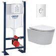 SWISS AQUA TECHNOLOGIES - Swiss Aqua Technologies Pack WC Rapid SL autoportant + WC sans bride SAT, fixations cachées + Plaque Nova - vignette