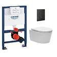 SWISS AQUA TECHNOLOGIES - Pack WC Rapid SL + Cuvette sans bride SAT, fixations invisibles + Plaque Noir mat - vignette