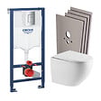 GROHE - Rapid SL Pack Bâti-support + WC suspendu + Plaque chrome + Set de montage (RAPIDSL-FUSIONTQ-1-SABO) - vignette