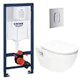 GROHE - Pack Rapid sl+ plaque arena chrome+ Fixations murales + set d'isolation phonique + WC suspendu (ArenaProject) - vignette