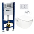 SWISS AQUA TECHNOLOGIES - Swiss Aqua Technologies Pack WC Bâti-support Duofix  + WC sans bride SAT + Abattant SoftClose + Plaque Blanche (ProjectGeb3) - vignette