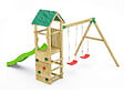 FUNGOO - Aire de jeux Charly avec balançoire double et mur d'escalade - Fungoo - vignette