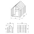 TIMBELA - LP SmartSide Niche pour chien - Niche en bois pour chiens de grande taille, usage extérieur, 80 x 118 x H94 cm, Taille L – TIMBELA M972-1 - vignette
