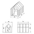 TIMBELA - LP SmartSide Niche pour chien - Chenil pour petits chiens, 48 x 74 x H58 cm, Taille S - TIMBELA M970-1 - vignette