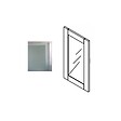 GD MENUISERIES - Porte de cuisine Har Alu H70xL40 cm Vitrée - vignette