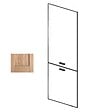 GD MENUISERIES - Porte de cuisine Nature Brut H200,4xL59,5 cm - vignette
