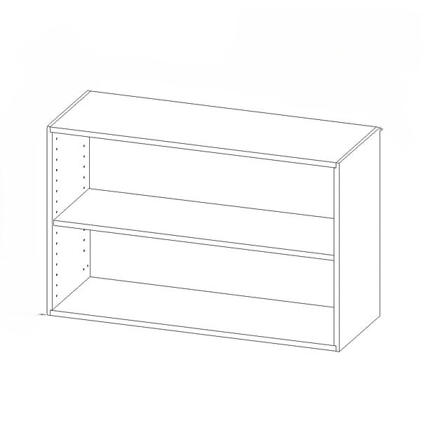 GD MENUISERIES - Caisson cuisine haut blanc H 700 x L 600 x P 330 - large