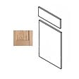 GD MENUISERIES - Porte de cuisine Nature Brut H70xL60 cm 1 porte, 1 tiroir Vendu separement kit tiroir - vignette