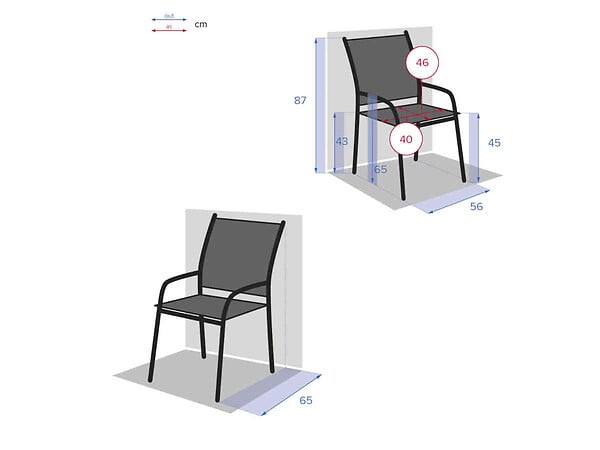 HESPERIDE - Lot de 4 fauteuils de jardin en texaline Piazza Lin/Argile - Hespéride - large