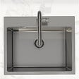 SWISS AQUA TECHNOLOGIES - Swiss Aqua Technologies Aurum Évier de cuisine encastrable inox 304, 1 bac, 55x45x21 cm, Gun Metal brossé PVD - vignette