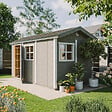 TIMBELA - Abri de Jardin Qualité Premium 8,68 m² - H252x250x412 cm - Construction de Panneaux LP Smartside - Timbela M914-HARVEST HONEY - vignette