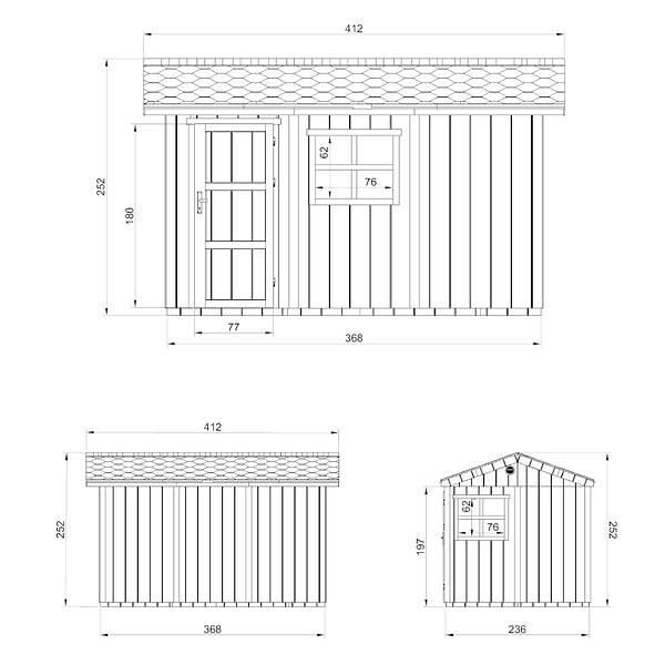 TIMBELA - Abri de Jardin Qualité Premium 8,68 m² - H252x250x412 cm - Construction de Panneaux LP Smartside - Timbela M914 - large
