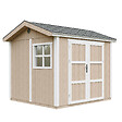 TIMBELA - Abri de Jardin Qualité Premium 5,9 m² - H252x250x294 cm - Construction de Panneaux LP Smartside - Timbela M913A-TERRA BROWN - vignette