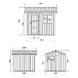 TIMBELA - Abri de Jardin Qualité Premium 5,9 m² - H252x250x294 cm - Construction de Panneaux LP Smartside - Timbela M913 - vignette