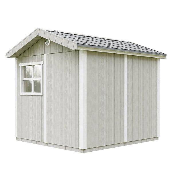 TIMBELA - Abri de Jardin Qualité Premium 5,9 m² - H252x250x294 cm - Construction de Panneaux LP Smartside - Timbela M913A-TUNDRA GREY - large