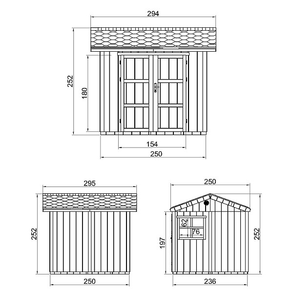 TIMBELA - Abri de Jardin Qualité Premium 5,9 m² - H252x250x294 cm - Construction de Panneaux LP Smartside - Timbela M913A-TUNDRA GREY - large