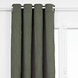 ATMOSPHERA - Rideau à œillets tissu texturé effet froissé Vert Kaki 135 x 260 cm - vignette