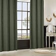 ATMOSPHERA - Rideau à œillets tissu texturé effet froissé Vert Kaki 135 x 260 cm - vignette