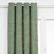 ATMOSPHERA - Rideau à œillets Jacquard Vert Céladon motif tufté 135 x 260 cm - vignette