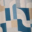 ATMOSPHERA - Rideau à Œillets Occultant Bleu à motifs 135 x 260 cm - vignette