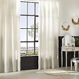 ATMOSPHERA - Rideau en Coton Nid d'abeille Blanc Ivoire 130 x 260 cm - vignette