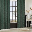 ATMOSPHERA - Rideau à œillets Jacquard Vert Kaki motif tufté 135 x 260 cm - vignette