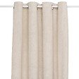 ATMOSPHERA - Rideau à Œillets Occultant en velours Beige lin motif en relief 135 x 260 cm - vignette