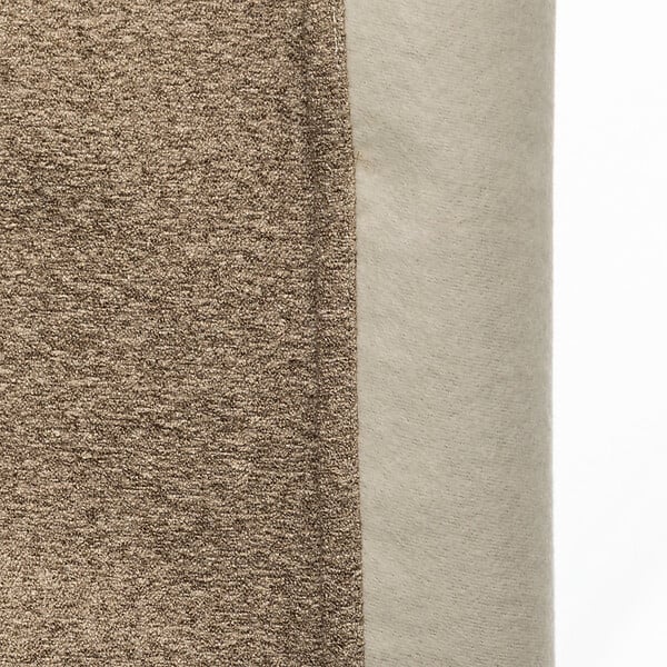 ATMOSPHERA - Rideau à œillets Occultant et Isolant effet bouclette Beige Lin 140 x 260 cm - large