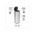 5 FIVE SIMPLY SMART - Poubelle haute en Acier Inox 50 Litres ouverture par pression - vignette