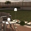 ATMOSPHERA - Lampadaire d'extérieur LED rechargeable USB base acier Vert D 18 x L 105.5 cm - vignette