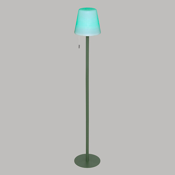ATMOSPHERA - Lampadaire d'extérieur LED rechargeable USB base acier Vert D 18 x L 105.5 cm - large