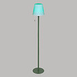 ATMOSPHERA - Lampadaire d'extérieur LED rechargeable USB base acier Vert D 18 x L 105.5 cm - vignette