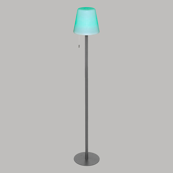 ATMOSPHERA - Lampadaire d'extérieur LED rechargeable USB base acier Gris Foncé D 18 x L 105.5 cm - large