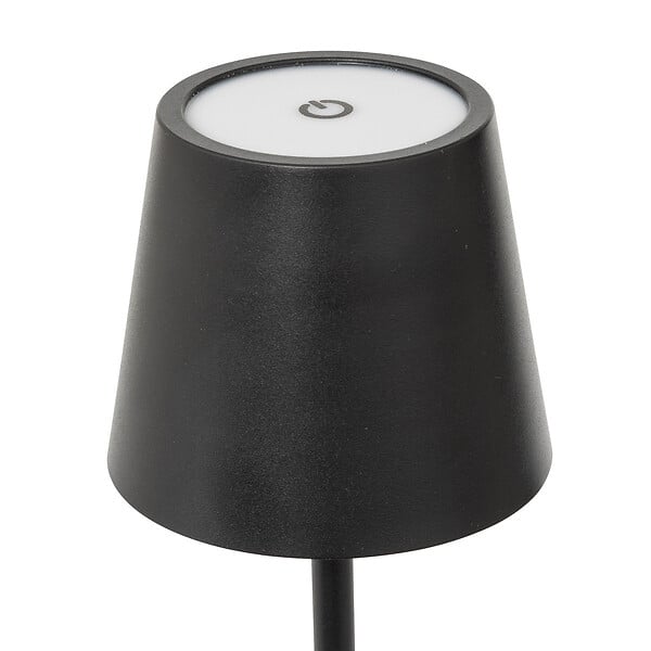 ATMOSPHERA - Lampe d'extérieur LED  rechargeable USB en acier Noir D 11 x H 37 cm - large